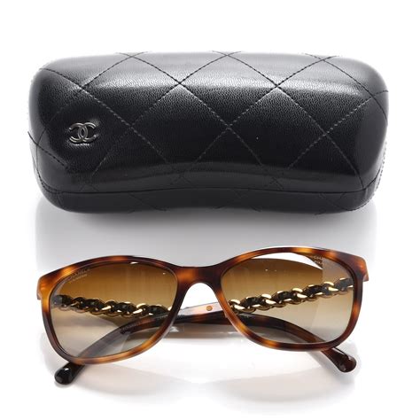 chanel square sunglasses tortoise|chanel butterfly sunglasses with chain.